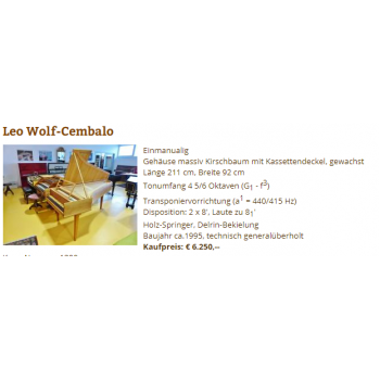 ĐÀN  Historische Instrumente Leo Wolf- Cembalo